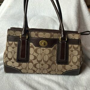 Coach Signature Authentic Brown Carryall